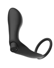 ADDICTED TOYS - ANNEAU PÉNIS AVEC TÉLÉCOMMANDE PLUG ANAL NOIR RECHARGEABLE