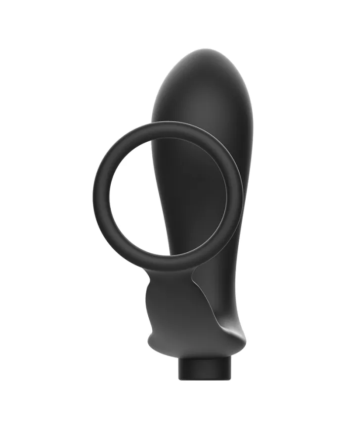 ADDICTED TOYS - ANNEAU PÉNIS AVEC TÉLÉCOMMANDE PLUG ANAL NOIR RECHARGEABLE