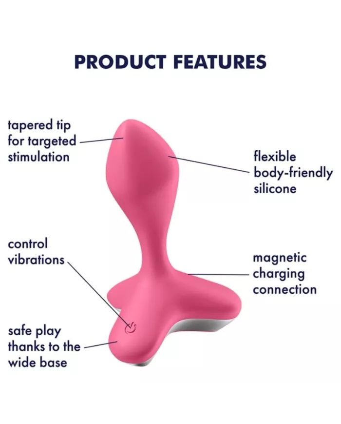 SATISFYER - VIBRATEUR  PLUG GAME CHANGER ROSE