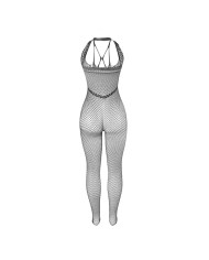 SUBBLIME - 951788 BODYSTOCKING LONG EN RESILLE AVEC BRETELLES SUR LA POITRINE ET LE DOS NOIR TAILLE UNIQUE