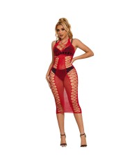 SUBBLIME - 952327 ROBE LONGUE RÉSEILLE ROUGE TAILLE UNIQUE