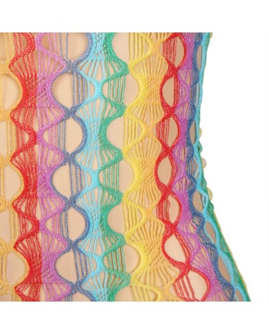 SUBBLIME - 952365 ROBE RÉSEILLE ÉPAULES NUES ARC-EN-CIEL TAILLE UNIQUE