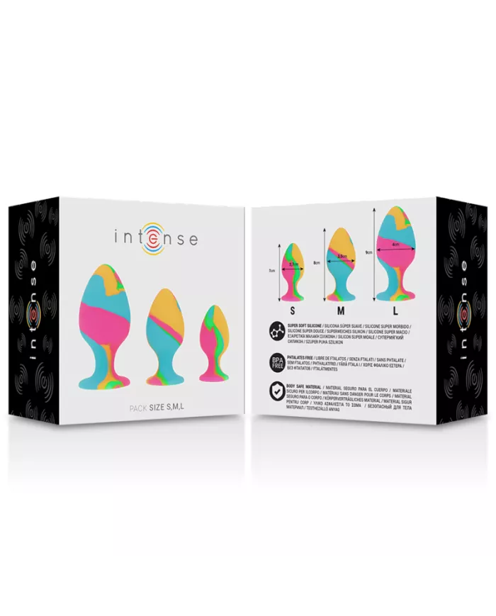 INTENSE - ENSEMBLE DE BOUCHONS EN SILICONE MULTICOLORE INTENSE - ENSEMBLE DE BOUCHONS EN SILICONE MULTICOLORE