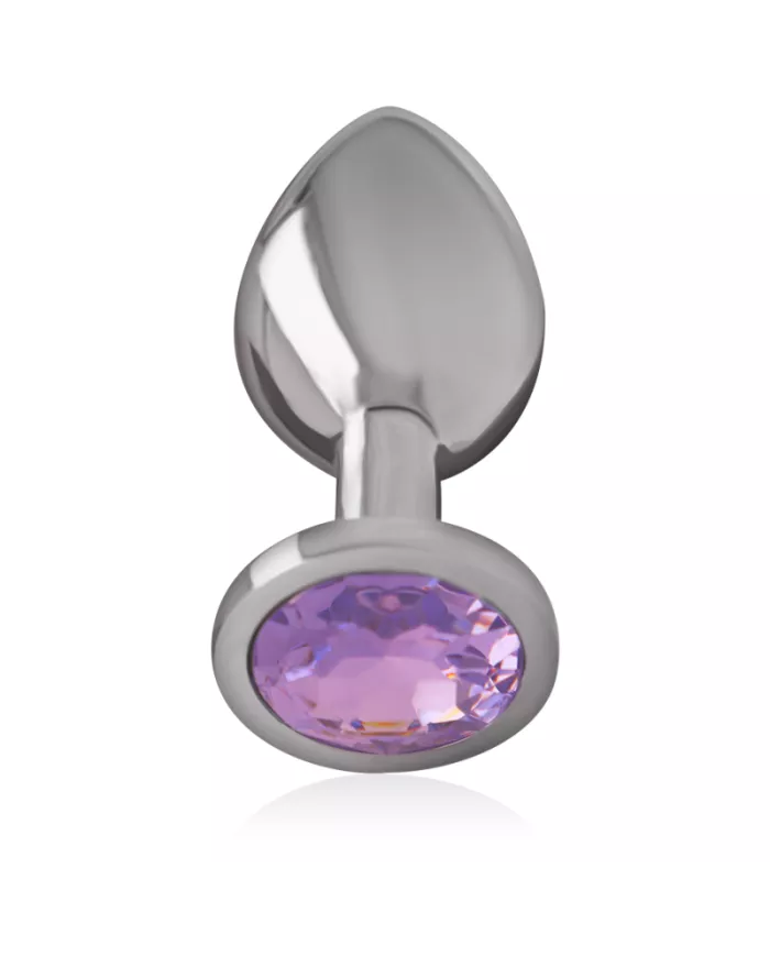 INTENSE - PLUG ANAL EN MÉTAL ALUMINIUM AVEC CRISTAL VIOLET TAILLE S