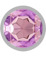 INTENSE - PLUG ANAL EN MÉTAL ALUMINIUM AVEC CRISTAL VIOLET TAILLE M