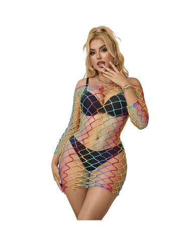 SUBBLIME - 952426 ROBE RÉSILLE MANCHES LONGUES ARC-EN-CIEL TAILLE UNIQUE