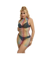 SUBBLIME - 952433 ROBE RÉSILLE SANS MANCHES COL MONTANT ARC-EN-CIEL TAILLE UNIQUE