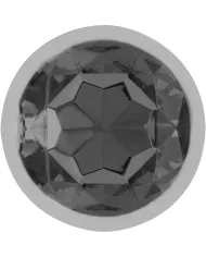 INTENSE - PLUG ANAL EN MÉTAL ALUMINIUM AVEC VERRE NOIR TAILLE L