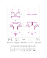 LIVCO CORSETTI FASHION - NAHIR LC 20214 SOUTIEN-GORGE + CULOTTE + PORTE-JARRETELLES S/M