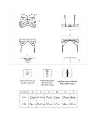 LIVCO CORSETTI FASHION - SOLEDAD LC 20217 SOUTIEN-GORGE + CULOTTE + JARRETIÈRE L/XL