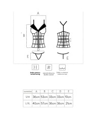 LIVCO CORSETTI FASHION - LAURA LC 20215 CORSET + STRING S/M