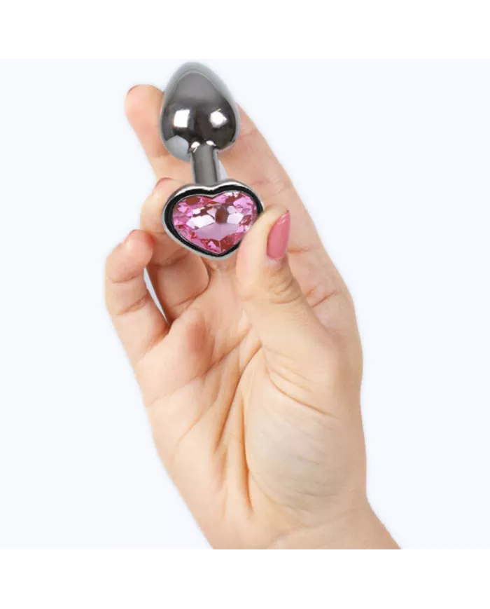 SECRETPLAY - PLUG ANAL EN MÉTAL COEUR FUCHSIA PETITE TAILLE 7 CM