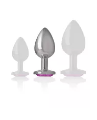 INTENSE - PLUG ANAL EN MÉTAL ALUMINIUM COEUR ROSE TAILLE M