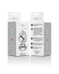 INTENSE - PLUG ANAL MÉTAL ALUMINIUM COEUR BLANC TAILLE L