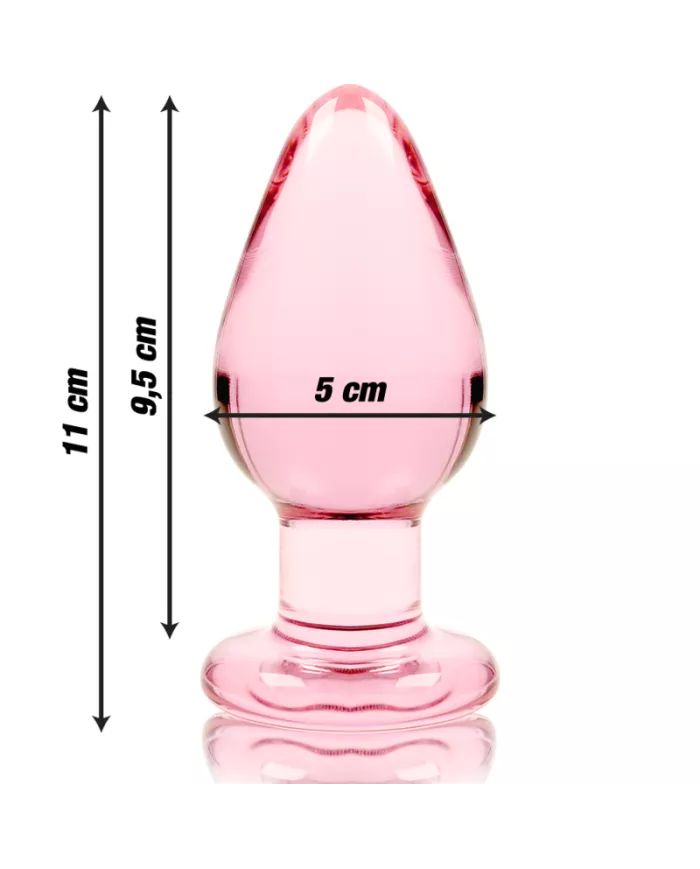 NEBULA SERIES BY IBIZA - PLUG ANAL MODÈLE 3 VERRE BOROSILICATE ROSE 11 CM -O- 5 CM
