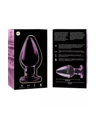 NEBULA SERIES BY IBIZA - PLUG ANAL MODÈLE 3 VERRE BOROSILICATE ROSE 11 CM -O- 5 CM