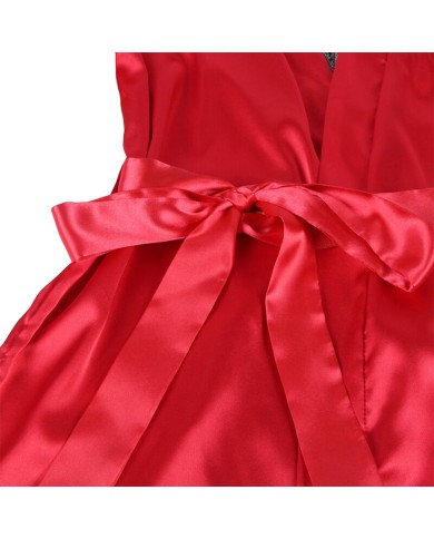 SUBBLIME - 954024 CARACO DOS TRANSPARENT EN DENTELLE + STRING ROUGE/NOIR L/XL