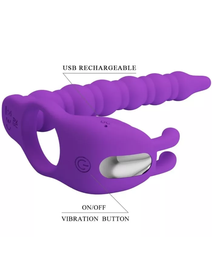 PRETTY LOVE - BLACKNEY ANNEAUX PÉNIS AVEC PLUG VIBRATEUR PRETTY LOVE - BLACKNEY ANNEAUX PÉNIS AVEC PLUG VIBRATEUR