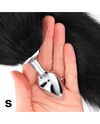 KINK - PLUG ANAL TAILLE S 7 X 3 CM AVEC QUEUE SYNTHÉTIQUE 40 CM NOIR KINK - PLUG ANAL TAILLE S 7 X 3 CM AVEC QUEUE SYNTHÉTIQUE 40 CM NOIR