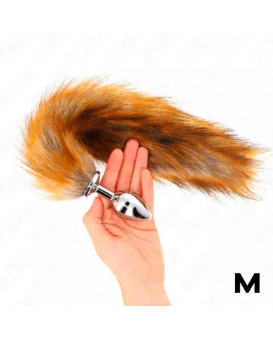 KINK - PLUG ANAL TAILLE M 8 X 3,5 CM AVEC QUEUE SYNTHÉTIQUE 40 CM MARRON KINK - PLUG ANAL TAILLE M 8 X 3,5 CM AVEC QUEUE SYNTHÉTIQUE 40 CM MARRON