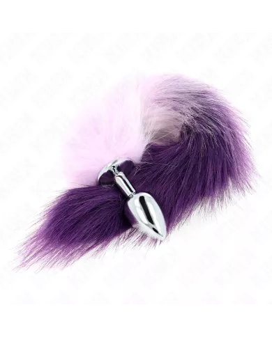 KINK - PLUG ANAL TAILLE S 7 X 3 CM AVEC QUEUE SYNTHÉTIQUE 40 CM VIOLET KINK - PLUG ANAL TAILLE S 7 X 3 CM AVEC QUEUE SYNTHÉTIQUE 40 CM VIOLET