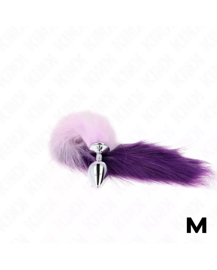 KINK - PLUG ANAL TAILLE M 8 X 3,5 CM AVEC QUEUE SYNTHÉTIQUE 40 CM VIOLET