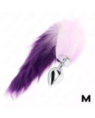 KINK - PLUG ANAL TAILLE M 8 X 3,5 CM AVEC QUEUE SYNTHÉTIQUE 40 CM VIOLET