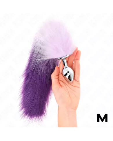 KINK - PLUG ANAL TAILLE M 8 X 3,5 CM AVEC QUEUE SYNTHÉTIQUE 40 CM VIOLET KINK - PLUG ANAL TAILLE M 8 X 3,5 CM AVEC QUEUE SYNTHÉTIQUE 40 CM VIOLET