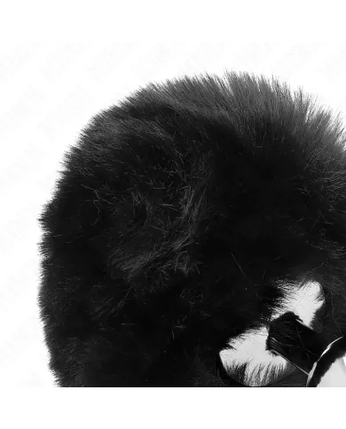 KINK - BOUCHON EN ACIER INOXYDABLE 7 x 3 CM AVEC QUEUE DE LAPIN EN FAUSSE FOURRURE NOIRE 8 CM KINK - BOUCHON EN ACIER INOXYDABLE 7 x 3 CM AVEC QUEUE DE LAPIN EN FAUSSE FOURRURE NOIRE 8 CM