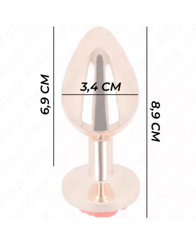 KINK - PLUG ANAL OR ROSE AVEC ROSE ROUGE M KINK - PLUG ANAL OR ROSE AVEC ROSE ROUGE M