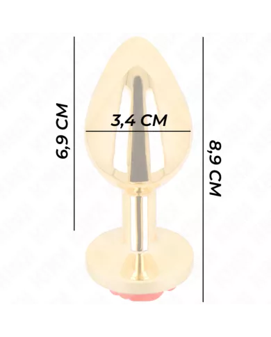 KINK - PLUG ANAL OR ROSE ROUGE TAILLE M KINK - PLUG ANAL OR ROSE ROUGE TAILLE M
