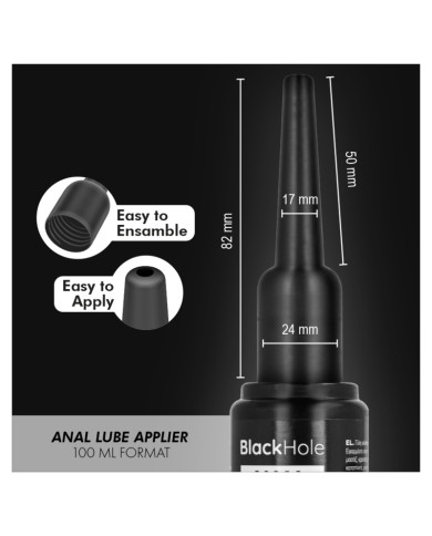 BLACK HOLE - APPLICATEUR DE LUBRIFIANT ANAL TAILLE L 100 ML