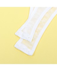 SUBBLIME - 954284 BODY AVEC CHAÎNES + PORTE-JARRETELLES BLANC S/M