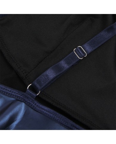 SUBBLIME - 955410 ROBE À BRETELLES EN CUIR BLEU S/M