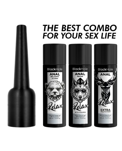 BLACK HOLE - APPLICATEUR DE LUBRIFIANT ANAL TAILLE L 100 ML