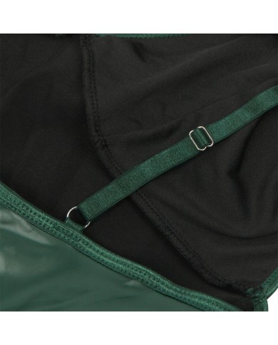 SUBBLIME - 955441 ROBE À BRETELLES EN CUIR VERT L/XL