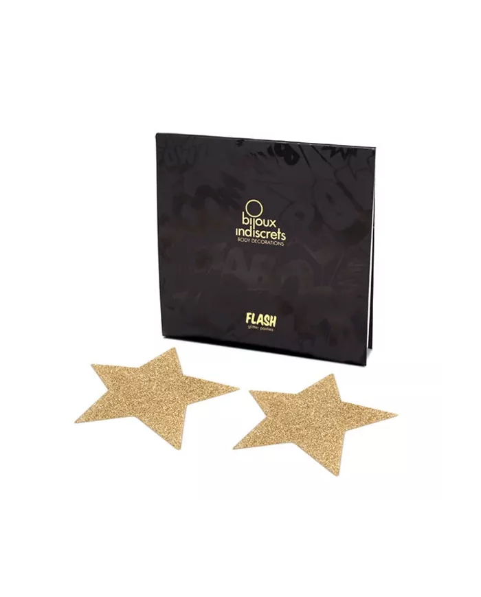 BIJOUX - INDISCRETS FLASH CACHE-MATELS ÉTOILE DOR BIJOUX - INDISCRETS FLASH CACHE-MATELS ÉTOILE DOR