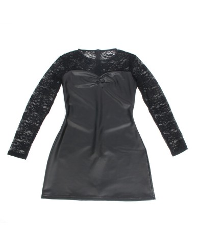 SUBBLIME - 955595 ROBE À MANCHES LONGUES AVEC DENTELLE NOIRE S/M