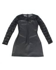 SUBBLIME - 955595 ROBE À MANCHES LONGUES AVEC DENTELLE NOIRE S/M