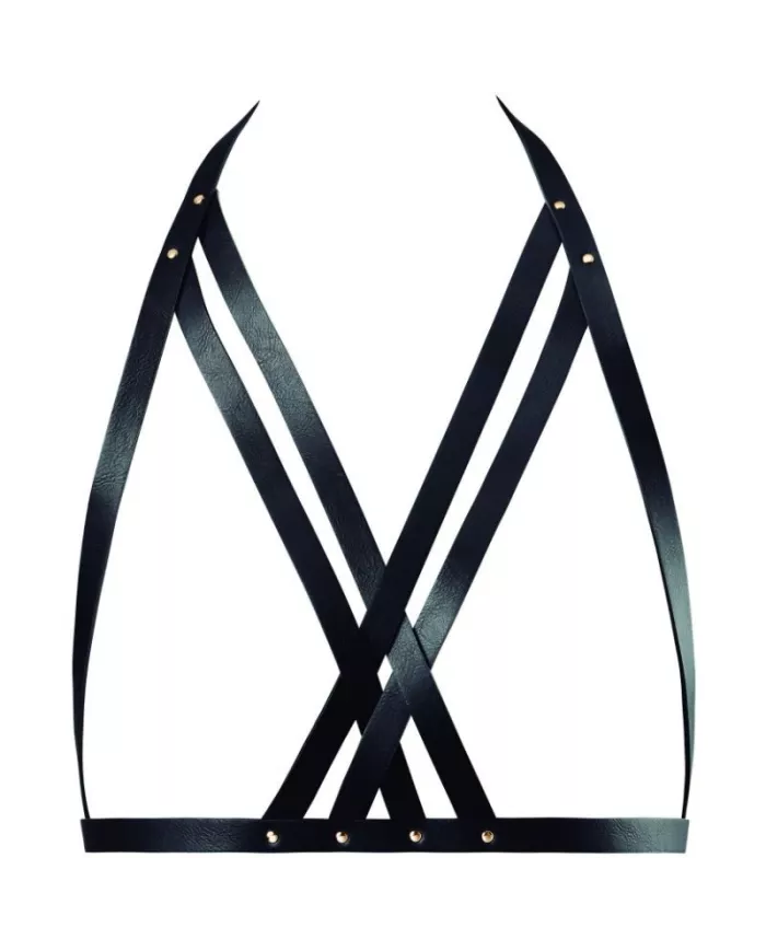 BIJOUX INDISCRETS MAZE - SOUTIEN-GORGE LICOL HARNAIS NOIR