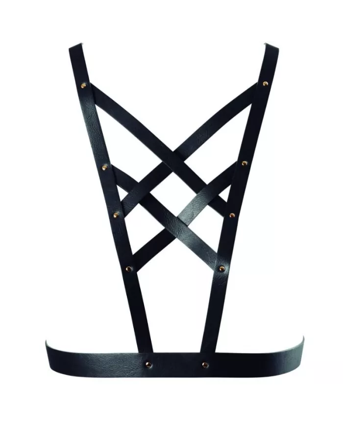 BIJOUX - INDISCRETS MAZE HARNAIS CROISÉ AVEC COLLIER NOIR BIJOUX - INDISCRETS MAZE HARNAIS CROISÉ AVEC COLLIER NOIR