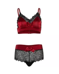 LEG AVENUE - ENSEMBLE 2 PIÈCES NOIR ET ROUGE S/M