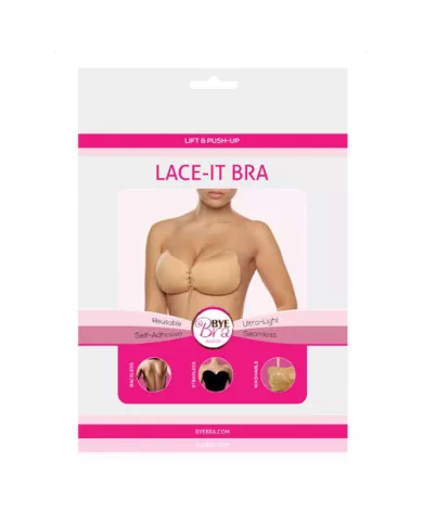 BYE-BRA - LACE-IT RENFORCEMENT PUSH-UP BEIGE BONNET D