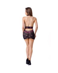 LIVCO CORSETTI FASHION - T-SHIRT + STRING AVEC DENTELLE LEISA LC 20201 NOIR S/M