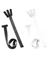 BYE-BRA - ADAPTATEUR DE SOUTIEN-GORGE À DOS OUVERT NOIR & BLANC