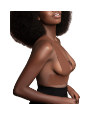 BYE-BRA - BODY TAPE 5 M X 6,5 CM + 3 PAIRES DE CACHE-MATIN MARRON