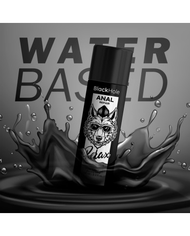 BLACK HOLE - RÉPARATION ANALE RELAX À BASE D'EAU AVEC HYALURON 100 ML