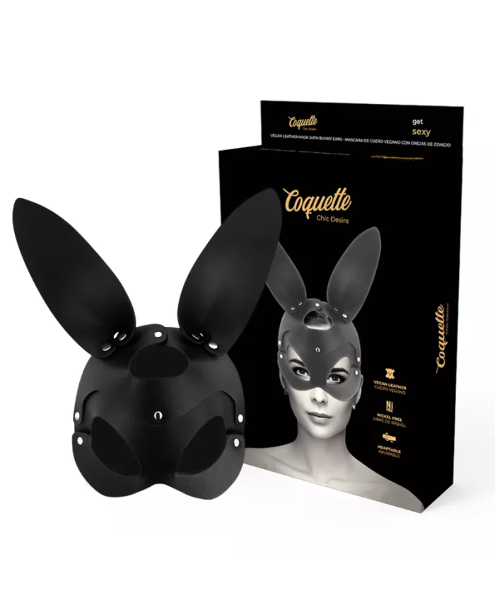 COQUETTE CHIC DESIRE - MASQUE EN CUIR VEGAN AVEC OREILLES DE LAPIN COQUETTE CHIC DESIRE - MASQUE EN CUIR VEGAN AVEC OREILLES DE LAPIN