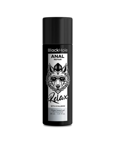 BLACK HOLE - RÉPARATION ANALE RELAX À BASE D'EAU AVEC HYALURON 30 ML