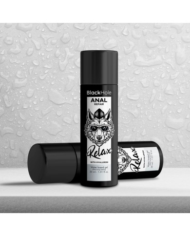 BLACK HOLE - RÉPARATION ANALE RELAX À BASE D'EAU AVEC HYALURON 30 ML
